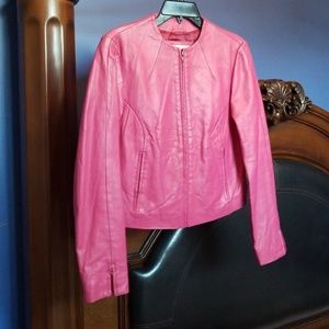 Leather Fuchsia Jacket